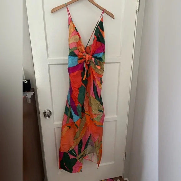 MARA HOFFMAN tie front floral dress - Picture 1 of 3